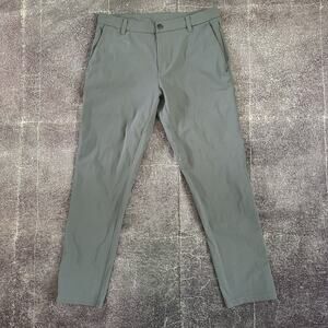 Men's Lululemon Dark Gray Classic Fit Commission ABC Work Chino Pants Sz 31 X 32